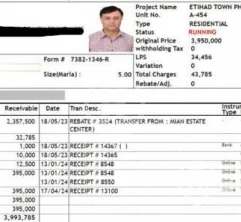 5 Marla plot number 454-A for sale in Etihad Town, Phase 2