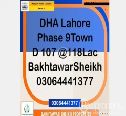 DHA Lhr. Phase 9Town 5Marla Possession Plot