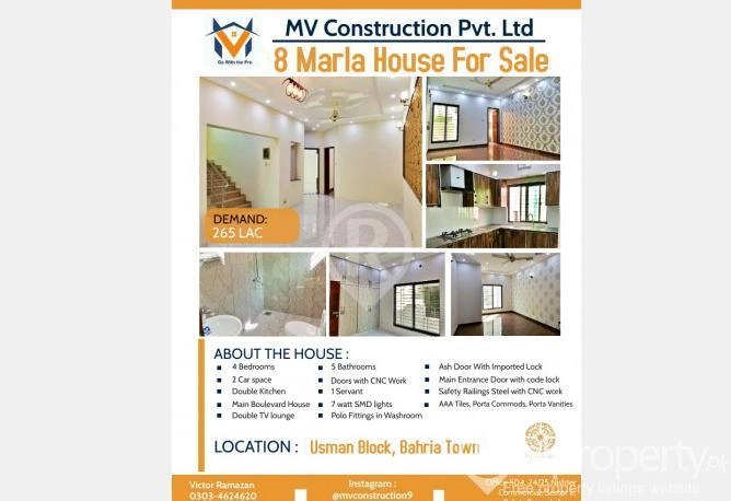 Gorgeous Newly Renovated 8 Marla House For Sale In Bahria Town Near Eiffel Tower