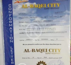 400 sq yards COMM. PLOT - AL BAQEI CITY