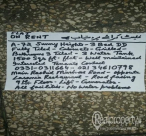 Apartment available on rent