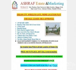 PLOT FOR SALE, DREAM CITY, WIRELESS GATE, NEAR SHAMSI SCOIETY, SHAHRA-E-FAISAL. MOB 03112221091