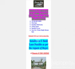 PLOT FOR SALE IN DREAM CITY, WIRELESS GSTE