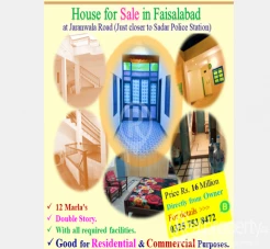 House for Sale at Jaranwala Road Faisalabad. 