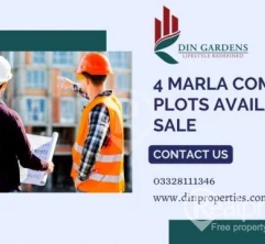 4 Marla Commercial Plots Available for Sale - Invest in Commercial Plots in Din Gardens, Chiniot