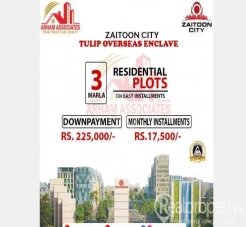 5 Marla Residential Plot Available On Easy Installments In Zaitoon CIty Tulip Overseas Enclave