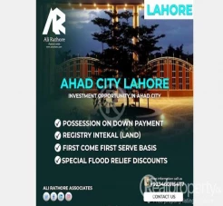 Ahad City 1 kanal File and Plot on Instalment or Cash with Possession