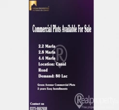 Commercial Plots Available For Sale At canal road faisalabad