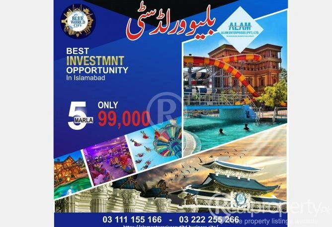 BLUE WORLD CITY ISLAMABAD,5 MARLA PLOTS FOR SALE